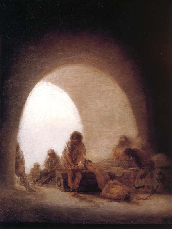 Francisco Goya Prison interior Sweden oil painting art
